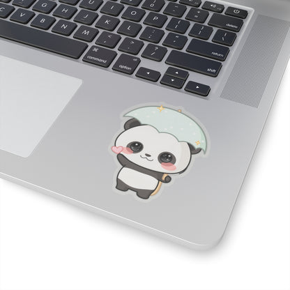 Kawaii Panda Umbrella Sticker for Cute Rainy Day Decor