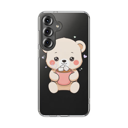 Kawaii Polar Bear Phone Case with Hot Cocoa