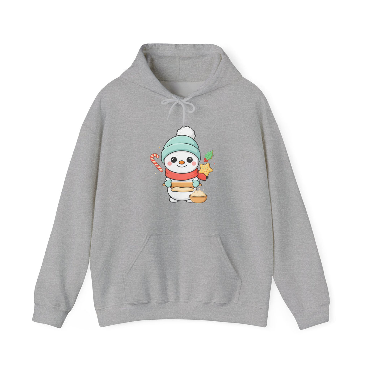 Christmas Snowman Hoodie for Cozy Cookie-Baking Cheer