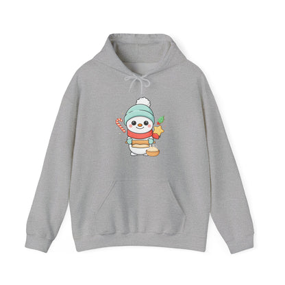 Christmas Snowman Hoodie for Cozy Cookie-Baking Cheer