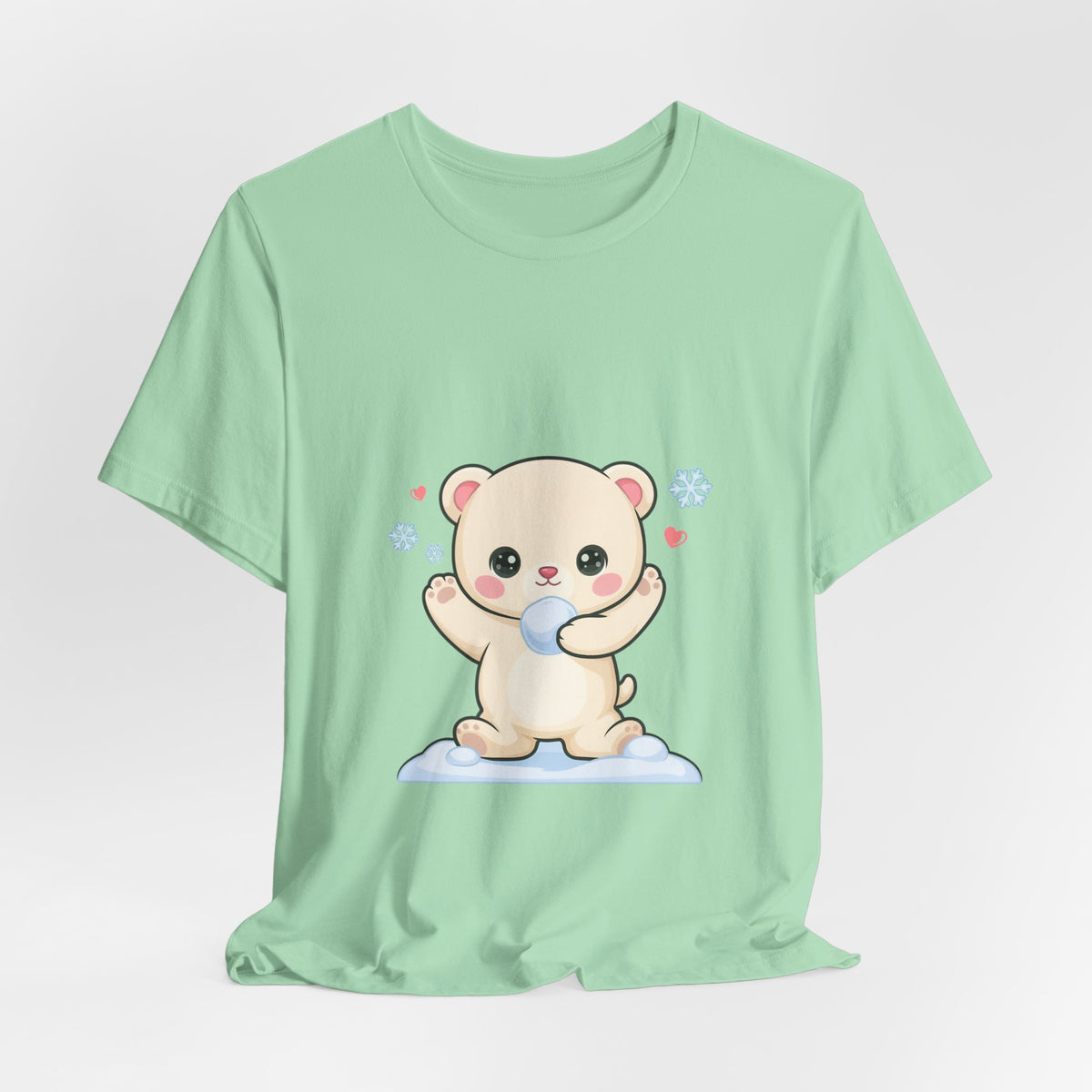 Kawaii Polar Bear Tee, Cute Snow Day Unisex Shirt