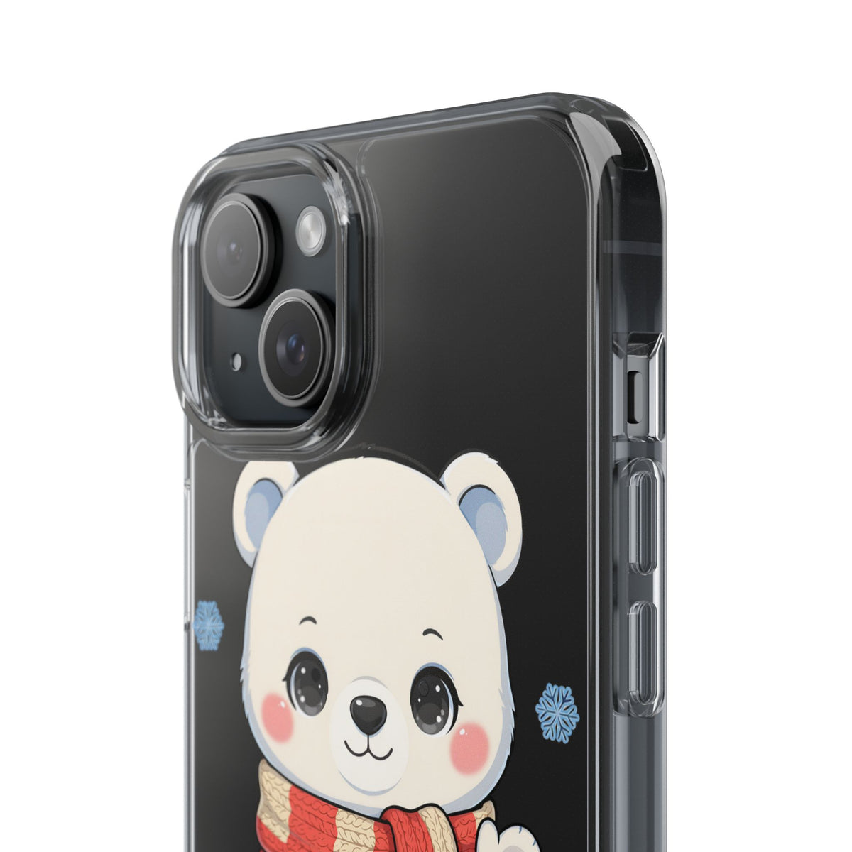 Kawaii Polar Bear Phone Case – Cozy Christmas Cub