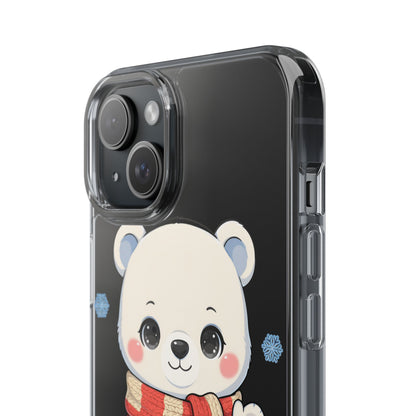 Kawaii Polar Bear Phone Case – Cozy Christmas Cub