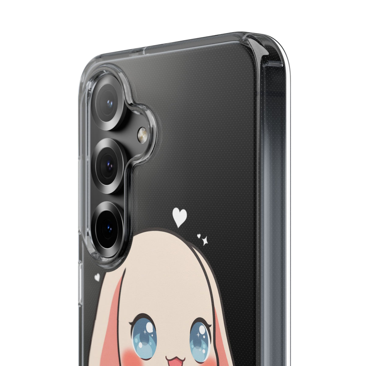 Kawaii Bunny Sushi Phone Case, Clear Impact-Resistant