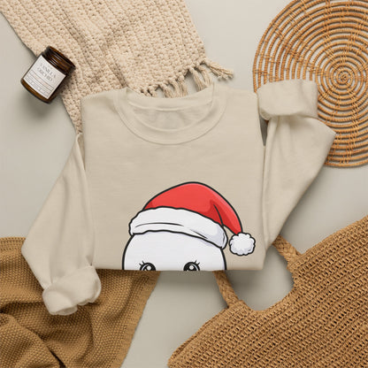 Kawaii Snowman Christmas Sweatshirt, Cute Holiday Gift