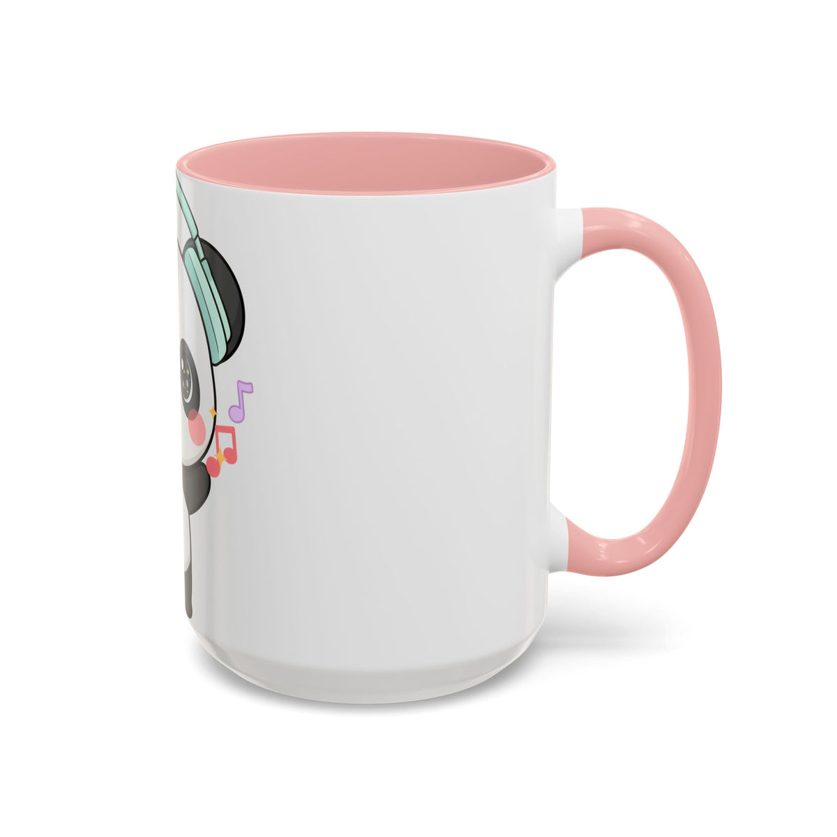 Kawaii Panda Music Mug, Colorful Accent Coffee Mug
