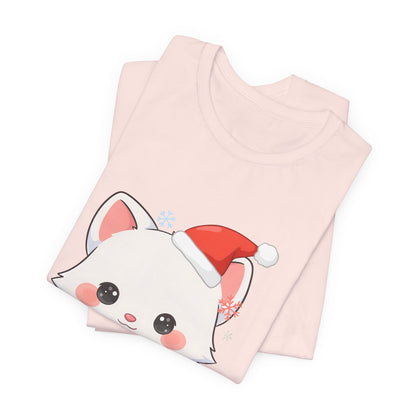 Christmas Arctic Fox T-Shirt for Cozy Holiday Readers
