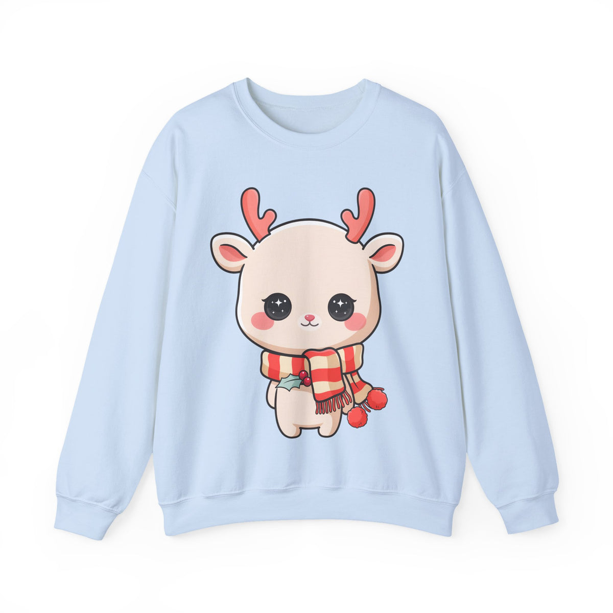 Kawaii Christmas Reindeer Sweatshirt for Holiday Fans