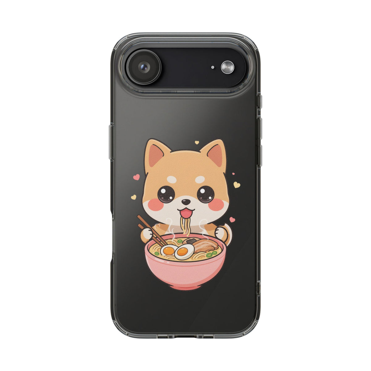 Kawaii Shiba Inu Ramen Clear Impact-Resistant Case
