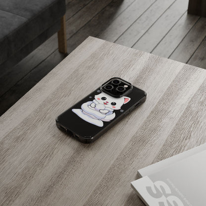 Kawaii Arctic Fox Phone Case, Cute Snow Day Gift