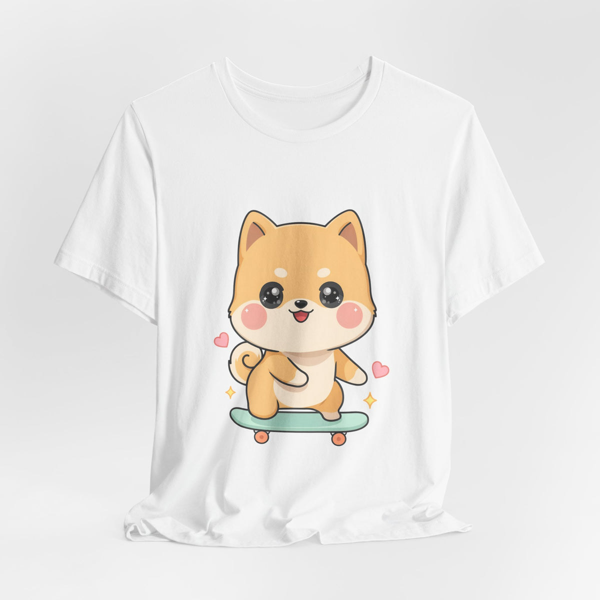 Kawaii Shiba Inu Skateboarder Tee for Dog Lovers