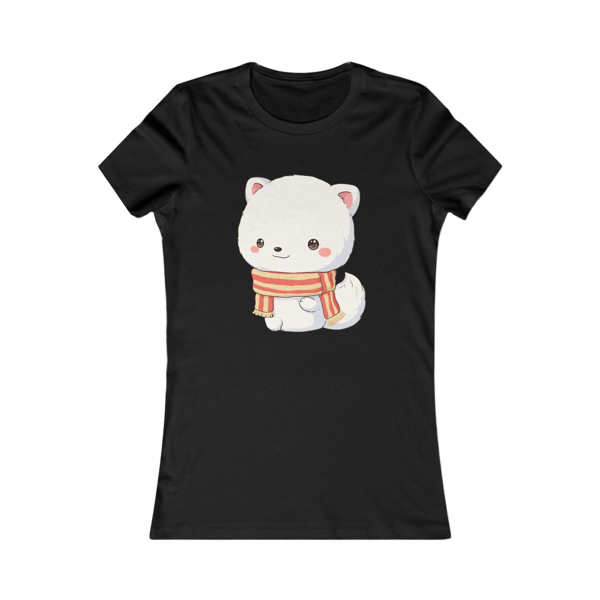 Kawaii Arctic Fox Christmas Tee for Cozy Holiday Fans