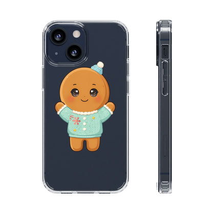 Kawaii Gingerbread Phone Case, Cute Christmas Sweater Cookie