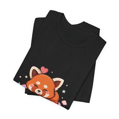 Kawaii Red Panda T-Shirt, Cute Sleeping Animal Tee
