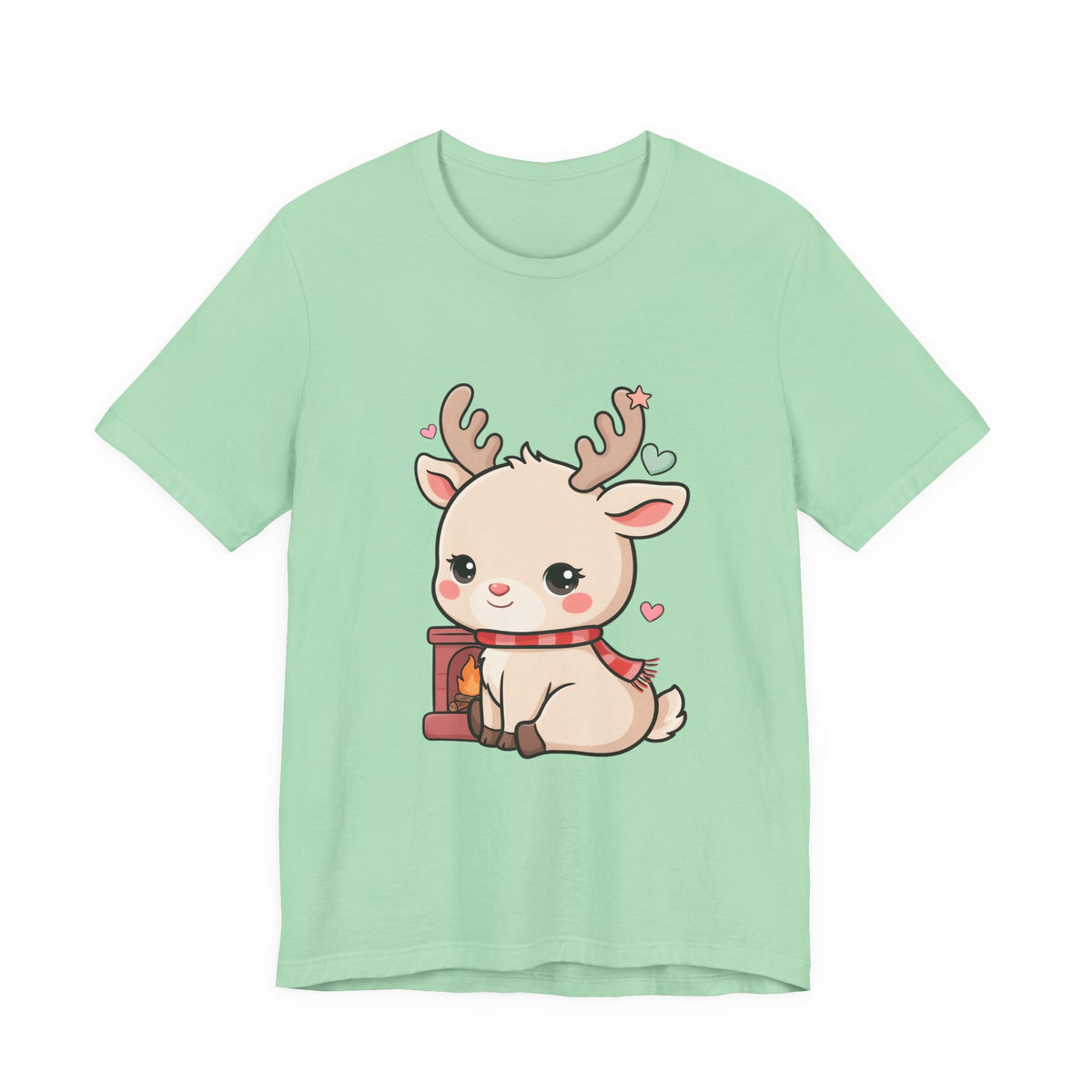 Kawaii Reindeer T-Shirt for Cozy Christmas Fans