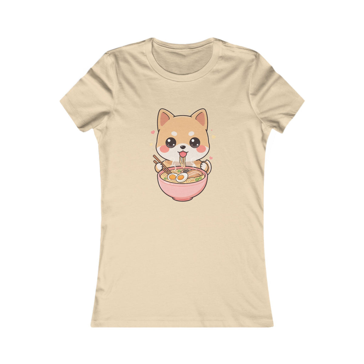 Kawaii Shiba Inu Ramen T-Shirt for Foodie Gifts