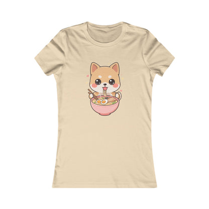 Kawaii Shiba Inu Ramen T-Shirt for Foodie Gifts