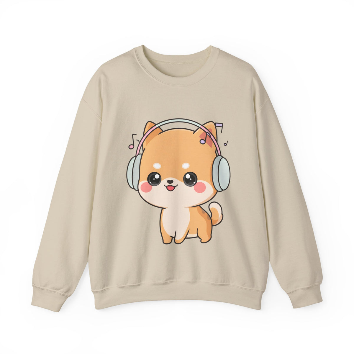 Kawaii Shiba Inu Music Sweatshirt, Cute Dog Lover Gift