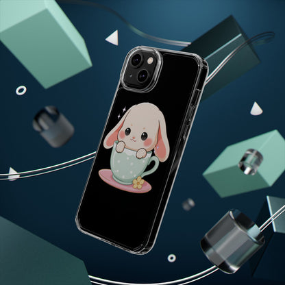 Kawaii Bunny Phone Case, Cute Teacup Rabbit