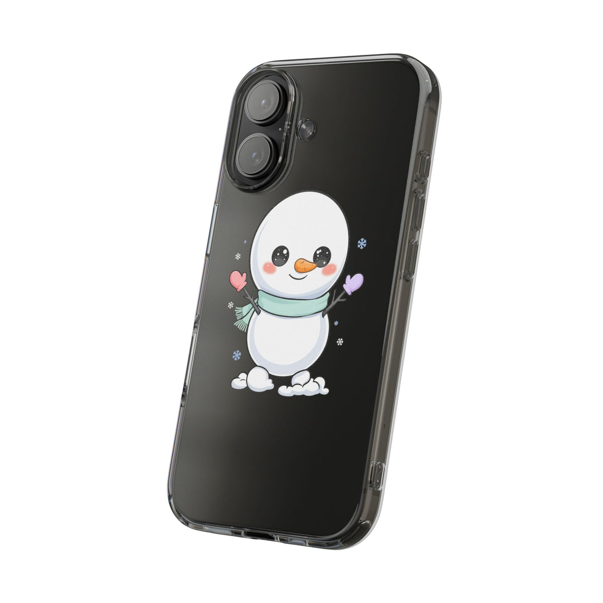 Kawaii Snowman Clear Impact-Resistant Case