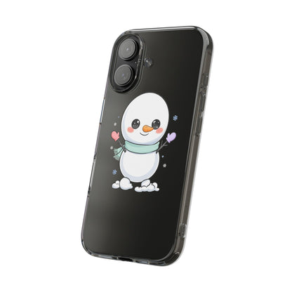 Kawaii Snowman Clear Impact-Resistant Case