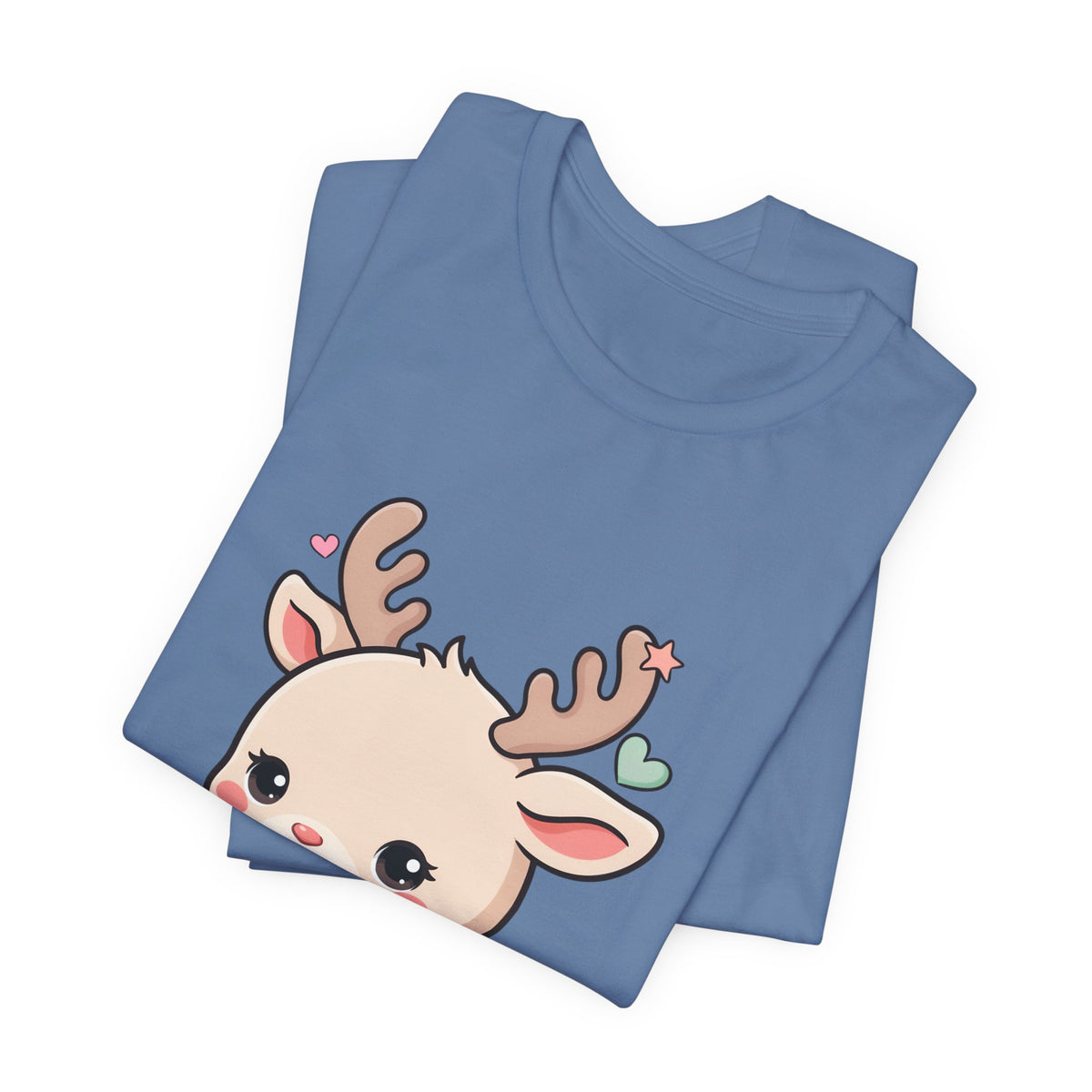 Kawaii Reindeer T-Shirt for Cozy Christmas Fans