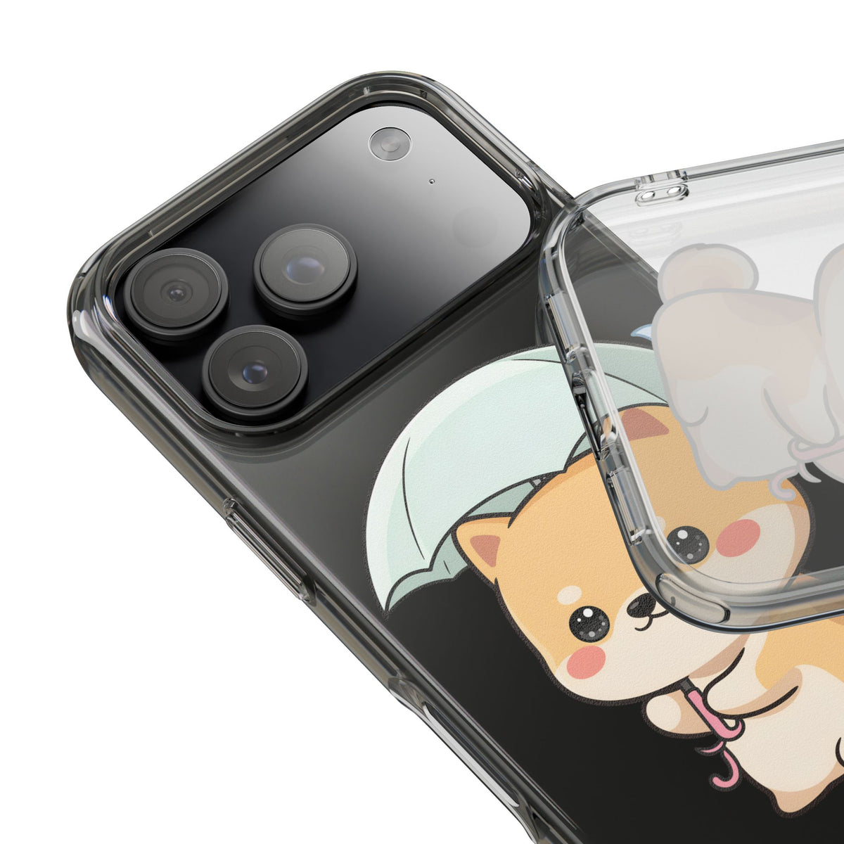Shiba Inu Phone Case, Kawaii Rainy Day Pup