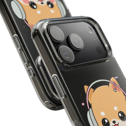 Kawaii Shiba Inu Phone Case – Music Lover Clear Case