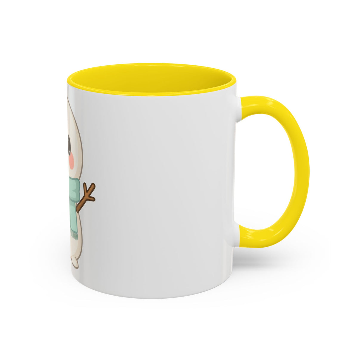 Kawaii Snowman Accent Coffee Mug for Cozy Cocoa Fans