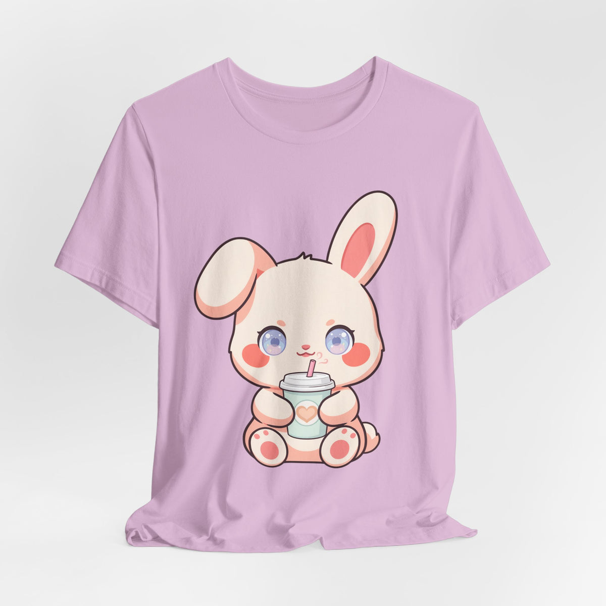 Kawaii Bunny Coffee T-Shirt: Cute Latte Lover Tee
