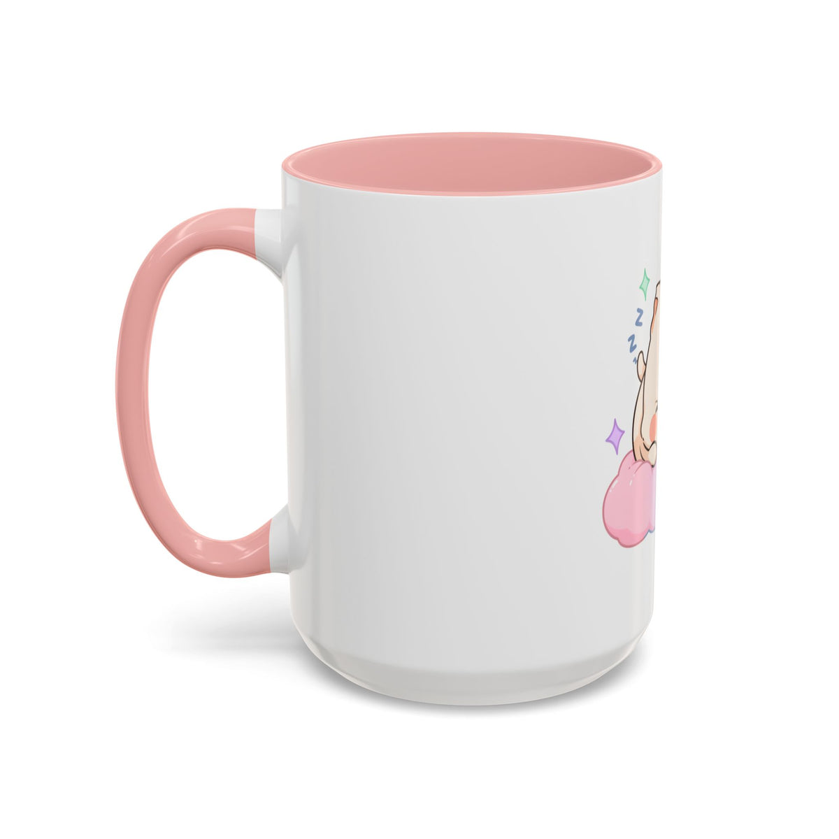 Kawaii Sleeping Cat Accent Coffee Mug