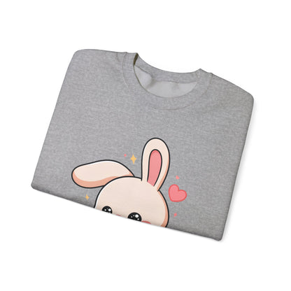 Kawaii Bunny Skateboard Sweatshirt, Cute Chibi Rabbit