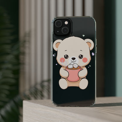 Kawaii Polar Bear Phone Case with Hot Cocoa