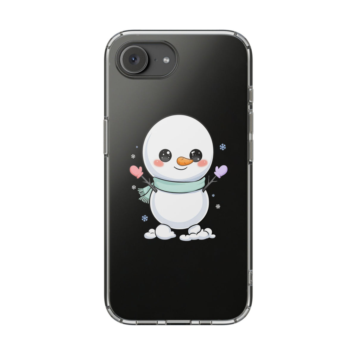 Kawaii Snowman Clear Impact-Resistant Case