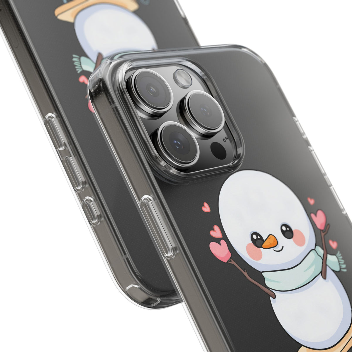 Kawaii Snowman Phone Case, Cute Winter Cheer