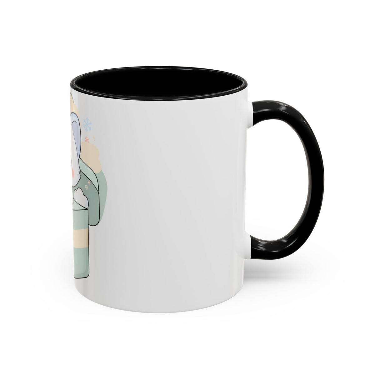 Kawaii Arctic Fox Mug, Cute Gift Box Accent Coffee Mug