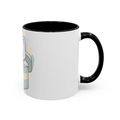 Kawaii Arctic Fox Mug, Cute Gift Box Accent Coffee Mug