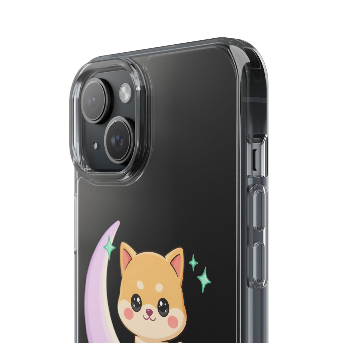 Kawaii Shiba Inu Phone Case – Crescent Moon Cutie