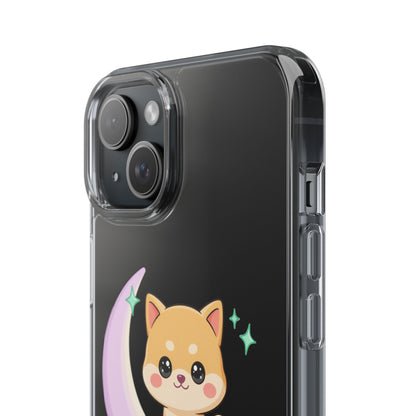 Kawaii Shiba Inu Phone Case – Crescent Moon Cutie
