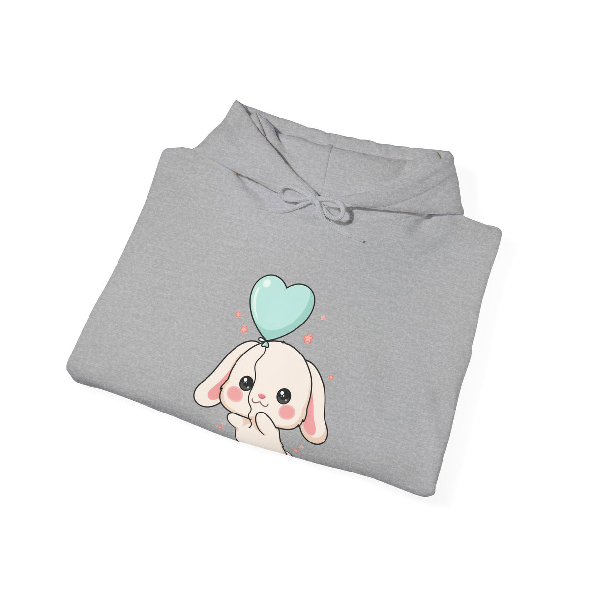 Kawaii Bunny Hoodie, Cute Balloon Rabbit Sweatshirt