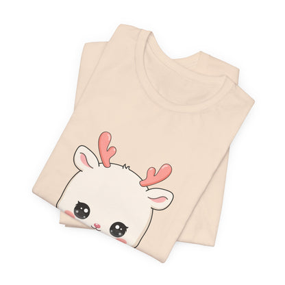 Kawaii Reindeer T-Shirt for Cozy Winter Days