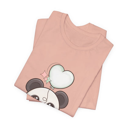 Kawaii Panda T-Shirt with Floating Balloon