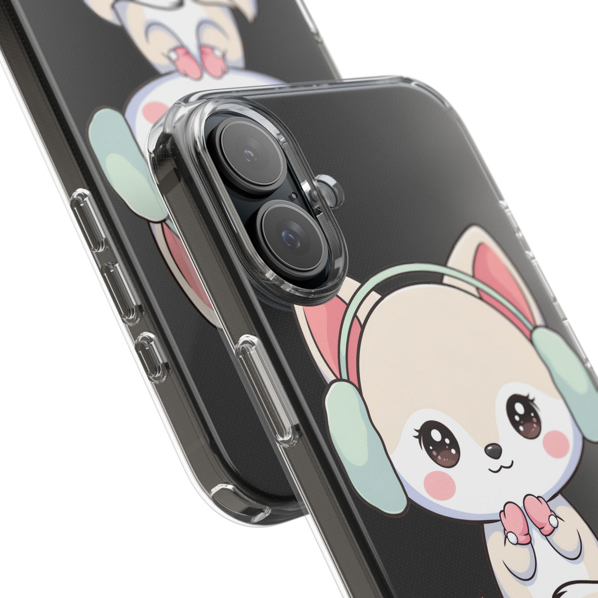 Kawaii Arctic Fox Phone Case – Cozy Winter Cutie