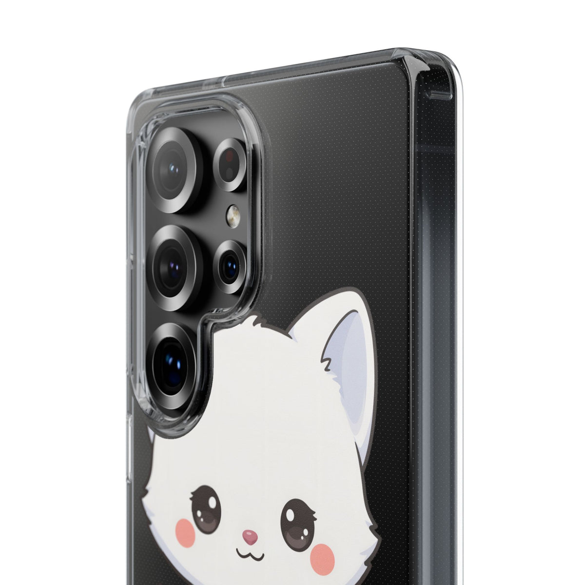 Christmas Fox Clear Phone Case, Kawaii Cookie Baker