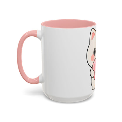 Kawaii Cat Heart Accent Coffee Mug for Sweet Morning Sips