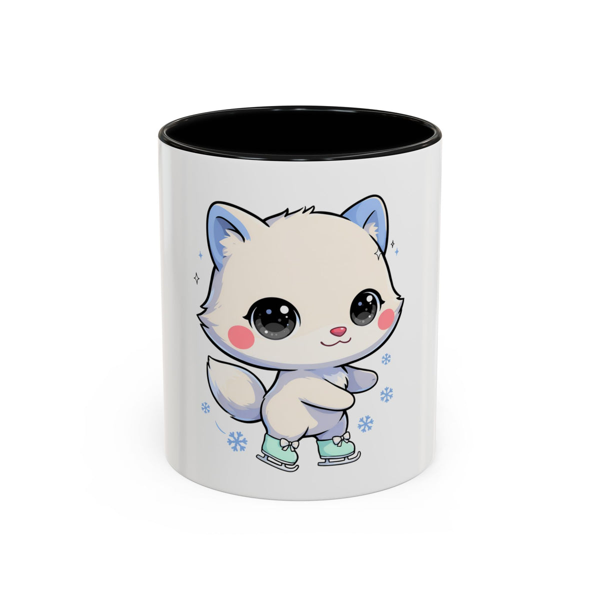 Kawaii Arctic Fox Mug for Cozy Winter Coffee Breaks