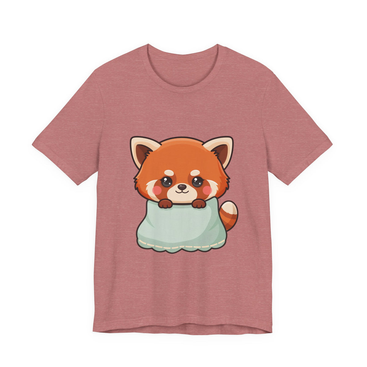 Kawaii Red Panda T-Shirt, Cozy Blanket Chibi Animal Tee