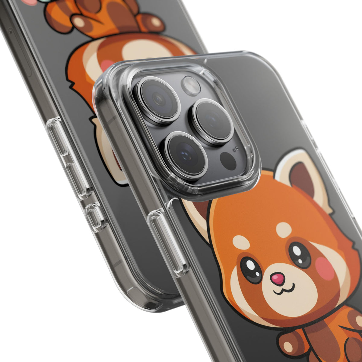 Red Panda Skateboard Phone Case, Cute Kawaii Style