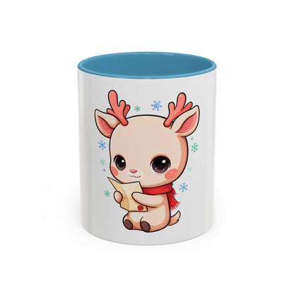 Christmas Reindeer Accent Coffee Mug for Cozy Holiday Mornings