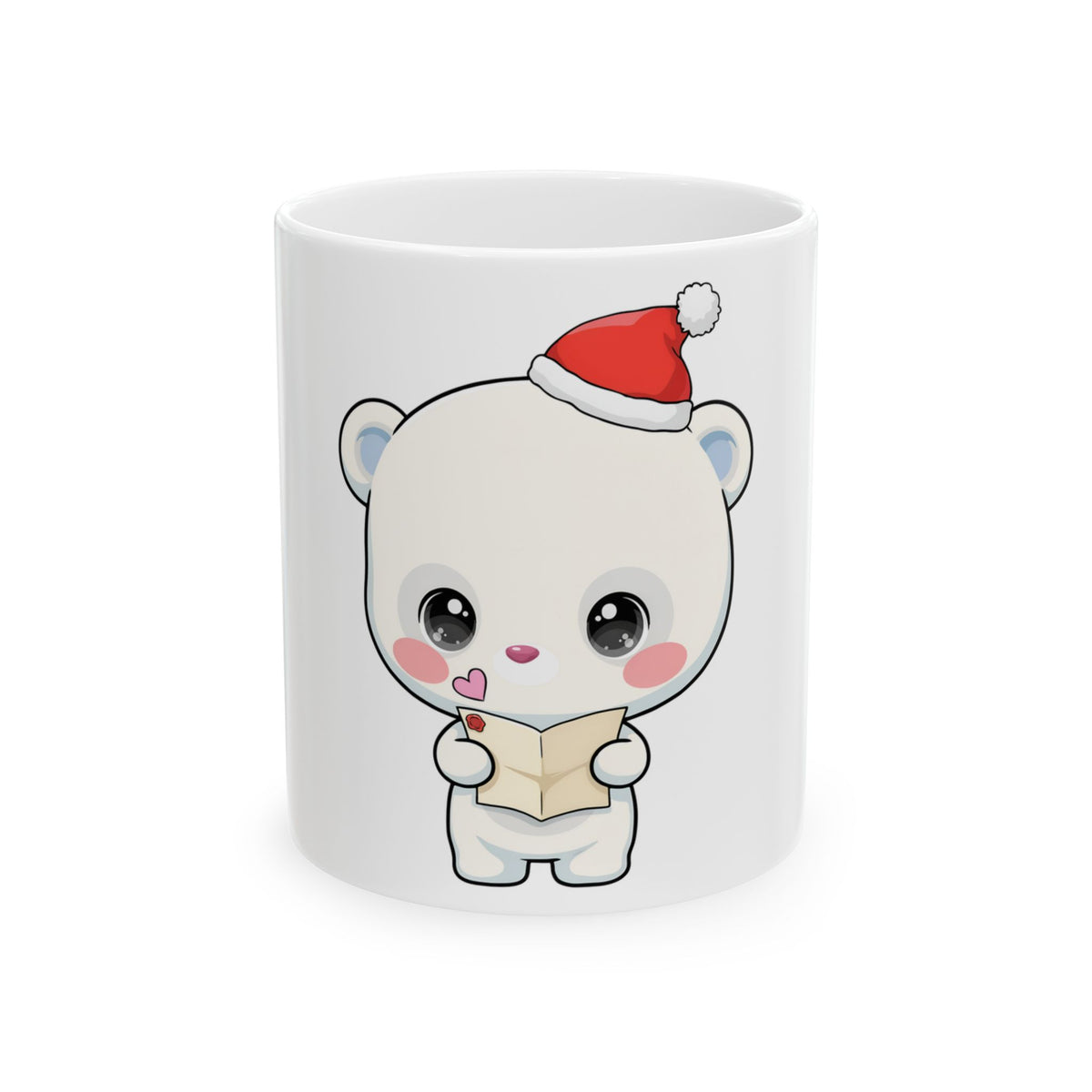 Christmas Polar Bear Mug – Cute Santa Letter Reader
